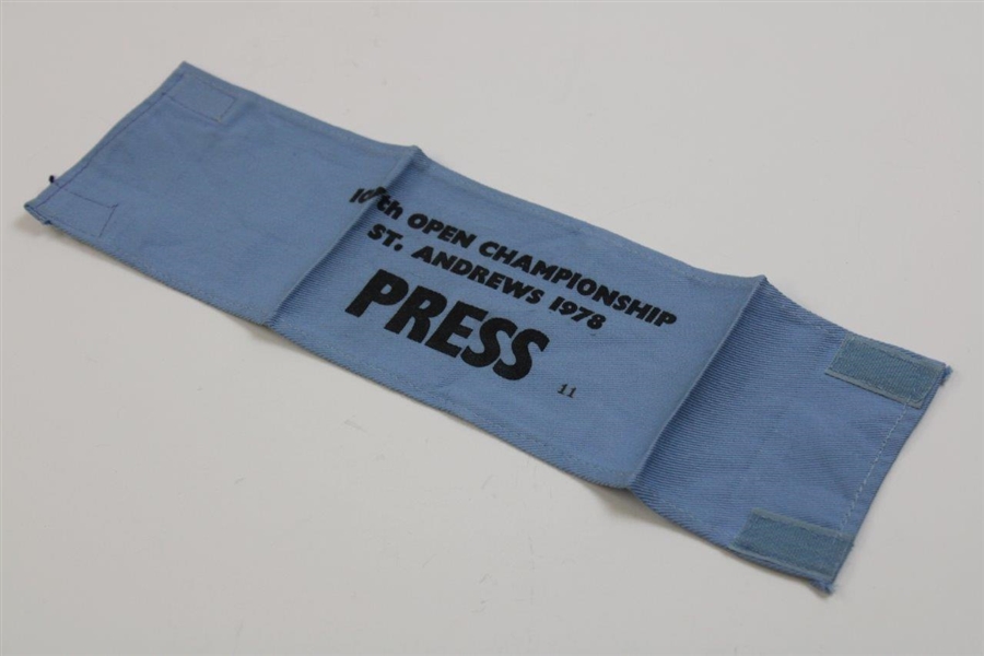 1978 The OPEN Championship at St. Andrews PRESS Armband #11 - Jack Nicklaus Winner
