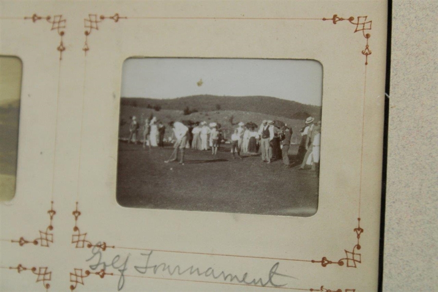 Eight (8) Golfing Photos Scrapbook - Dated August 1899