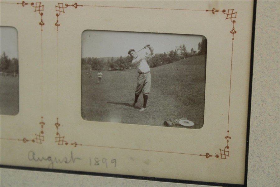Eight (8) Golfing Photos Scrapbook - Dated August 1899