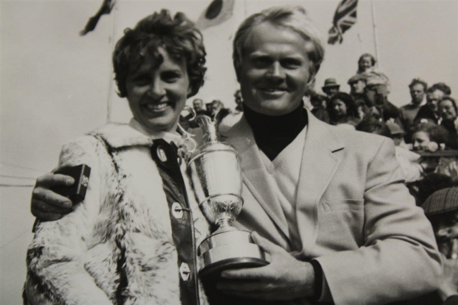 Jack Nicklaus 1970 Holding His Wife Barbara & The Claret Cup at St. Andrews Photo