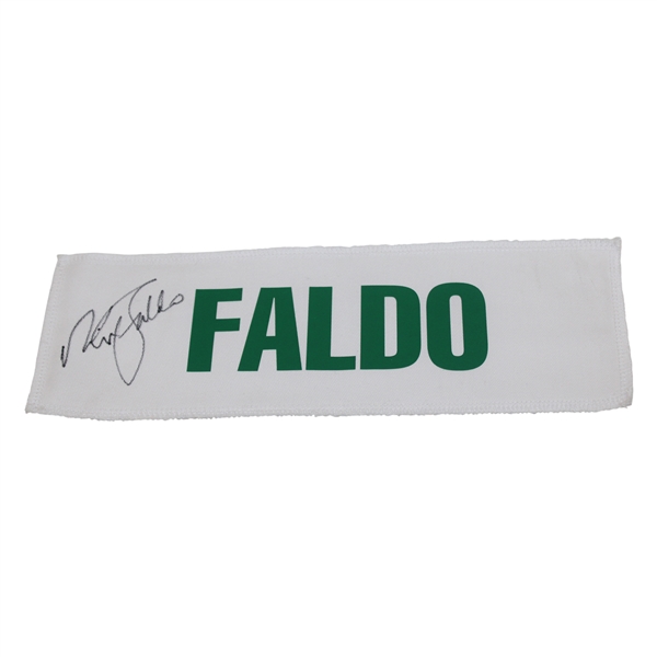 Nick Faldo Signed Masters Tournament Caddie Nameplate JSA ALOA