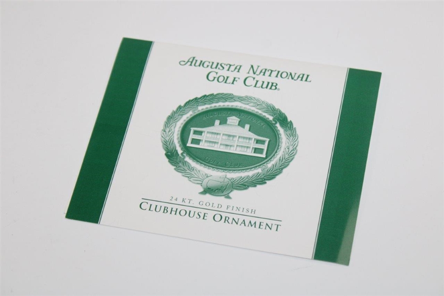 2001 Augusta National Golf Club Clubhouse Christmas Ornament w/Box