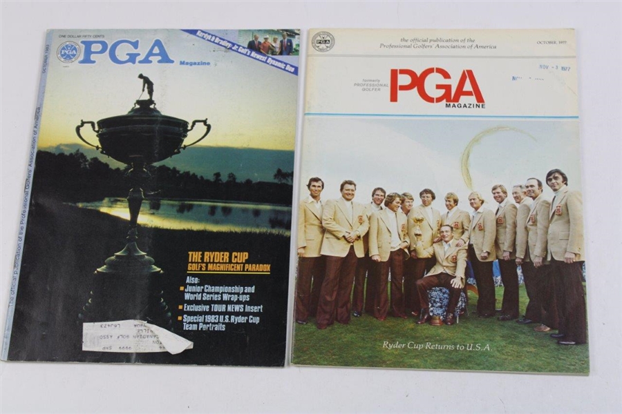Fourteen (14) PGA Magazines About The Ryder Cup 1963 - 1987
