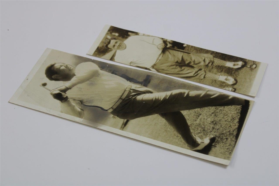 Two (2) 1936 Photos Of Babe Ruth Golfing