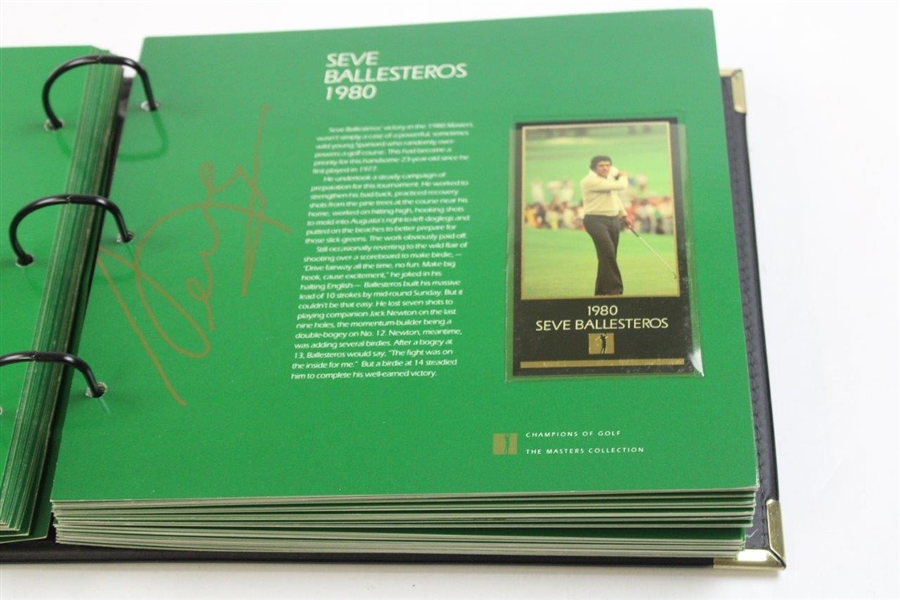 Champions of Golf The Masters Collection Foil Golf Cards in Binder w/Box - 1934-1993