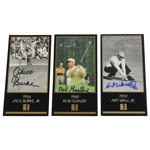 Burke, Goalby & Wall Signed Champions Of Golf The Masters Collection Cards JSA ALOA