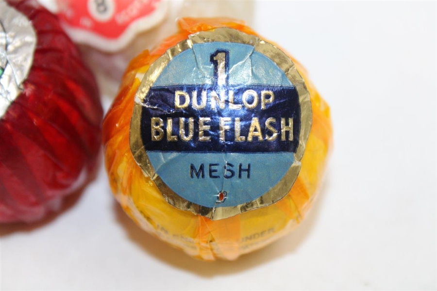 Dunlop Warwick, Dunlop Blue Flash & Wilson Hoe-Hi Golf Balls In Original Wrapping