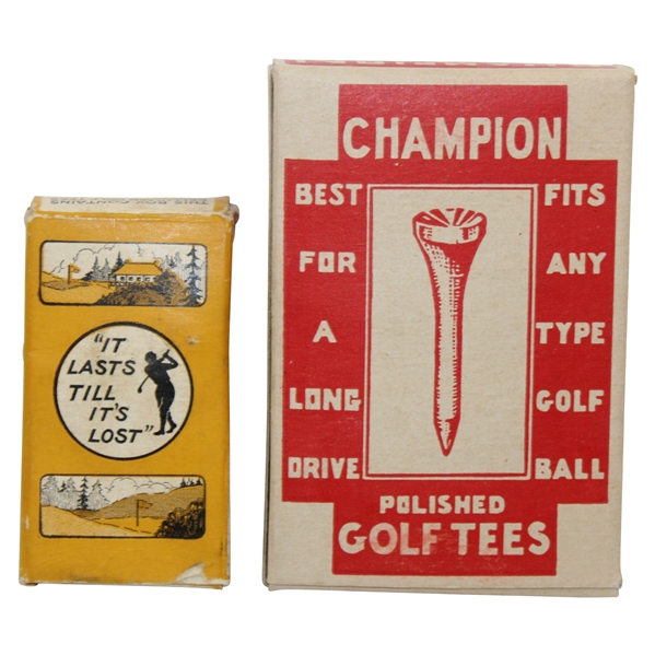 Box Of Champion Polished Golf Tees & Box Of Peg Golf Tees