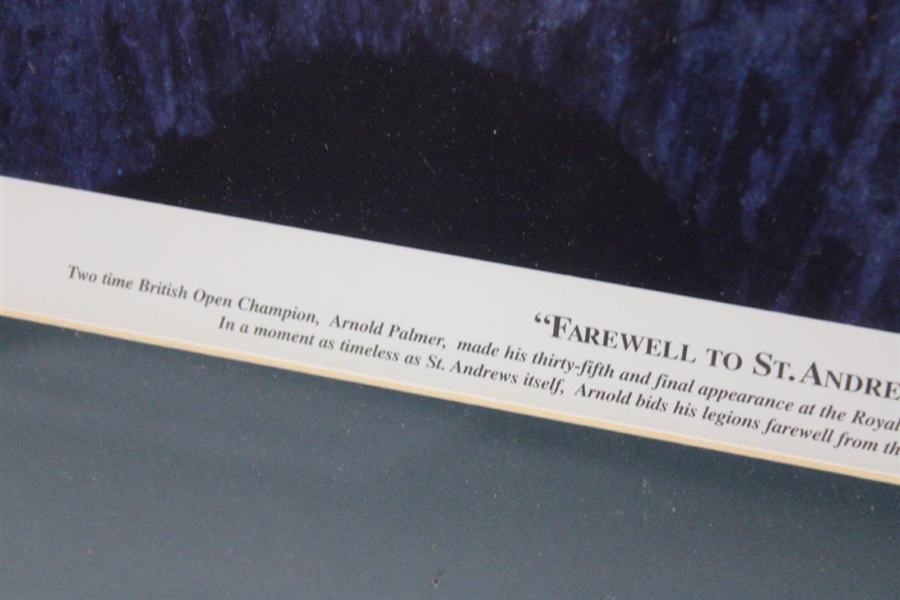 Arnold Palmer Signed Farewell To St. Andrews Framed Poster JSA ALOA