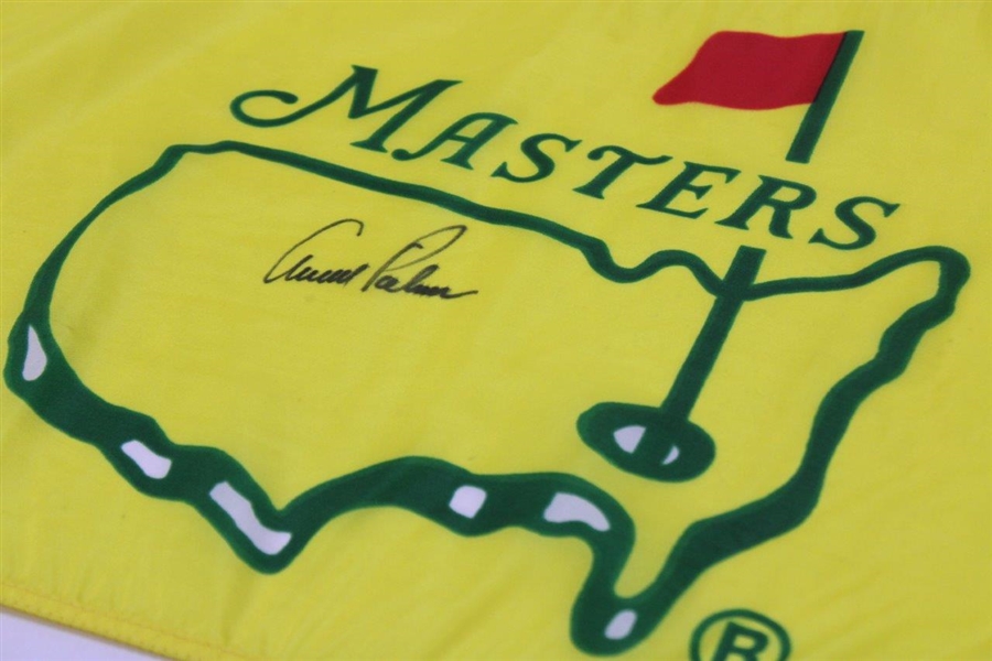 Arnold Palmer Signed 1995 Masters Tournament Screen Flag JSA ALOA