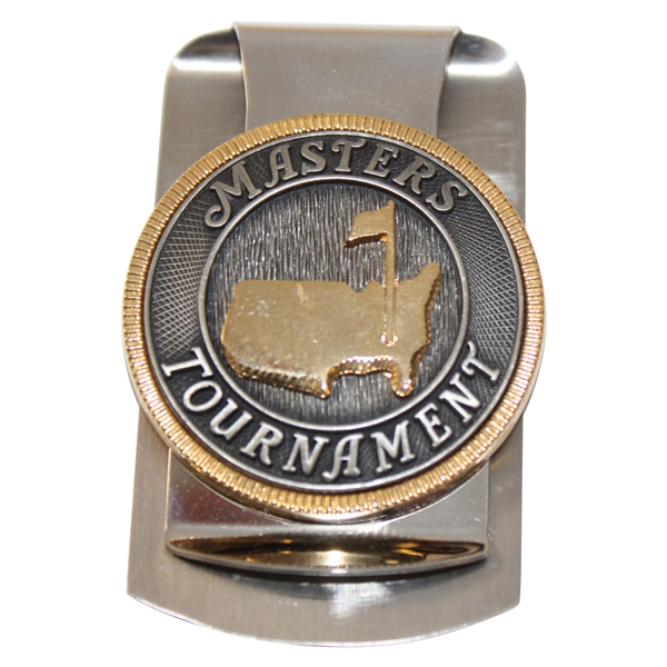 Masters Tournament Silver & Gold Tone Logo Money Clip in Box