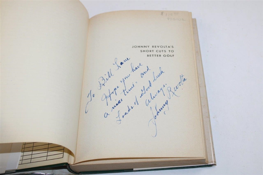 Johnny Revolta Signed 1951 'Short Cuts To Better Golf' 4th Edition Book JSA ALOA