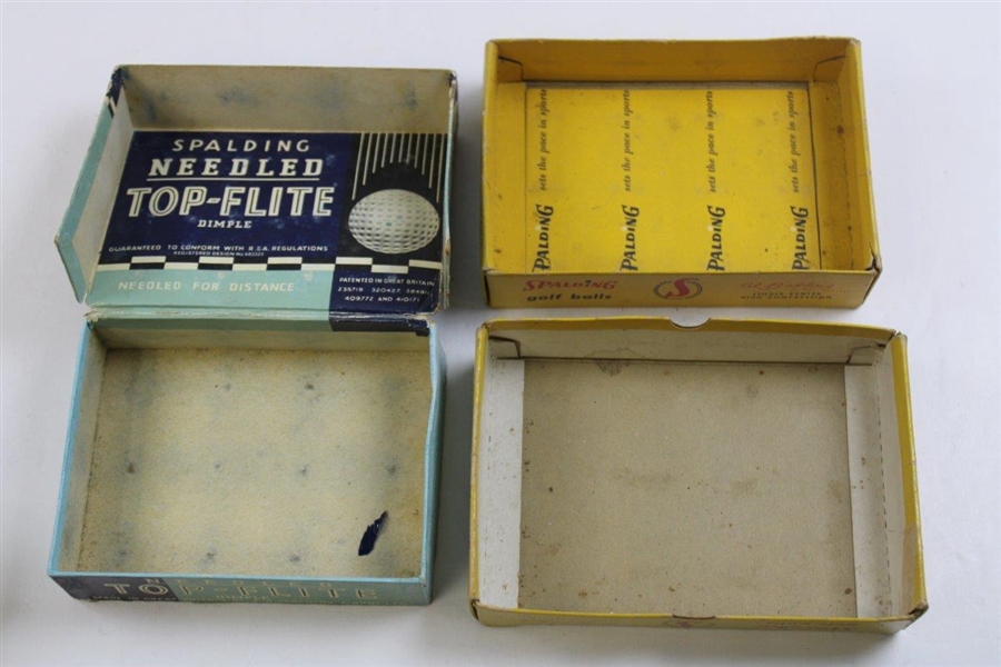 Four (4) Vintage Spalding Golf Ball Boxes