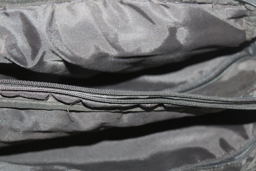 Masters Tournament Logo Premium Black Leather Briefcase/Laptop Bag