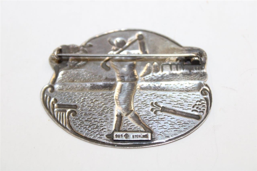 Sterling Silver Post Swing Golfer Pin
