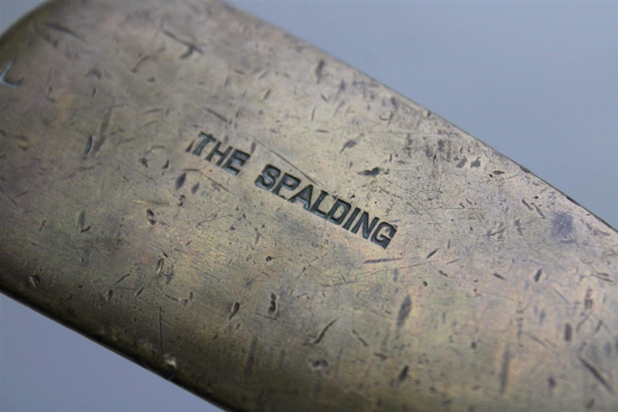 The Spalding Brass Face Hickory Shaft Putter W/ Shaft Stamp