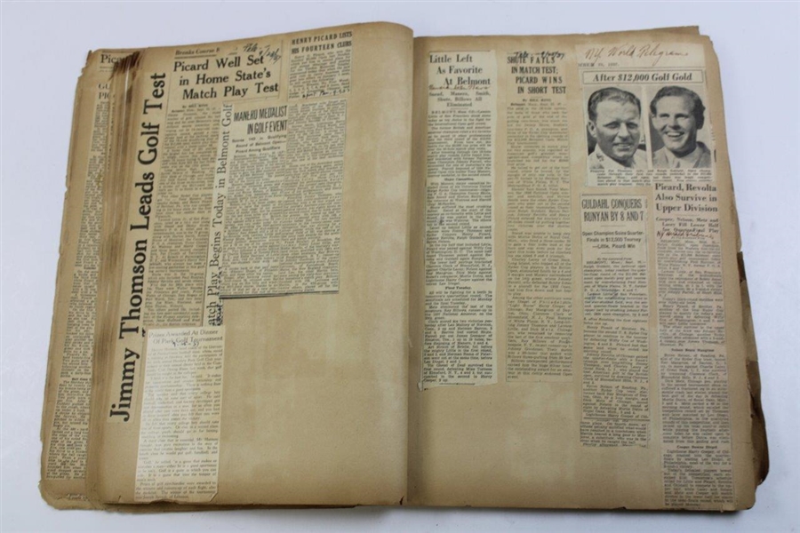 H.G. Picard's Personal Newspaper/Articles Scrapbook - September 4, 1937-January 16, 1938