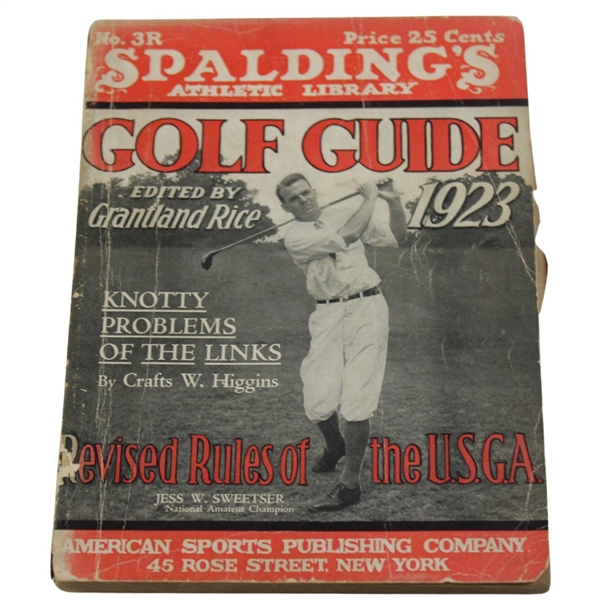Spalding's Athletic Library Golf Guide 1923 Revised Rules Of The USGA