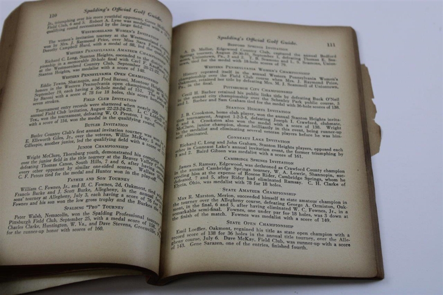 Spalding's Athletic Library Golf Guide 1923 Revised Rules Of The USGA