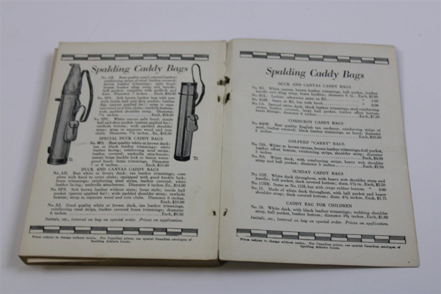 Spalding's Athletic Library Golf Guide 1924 Playing Rules Of The USGA