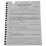 Tiger Woods Signed 1991 Insurance Youth Golf Classic Application JSA #YY79572