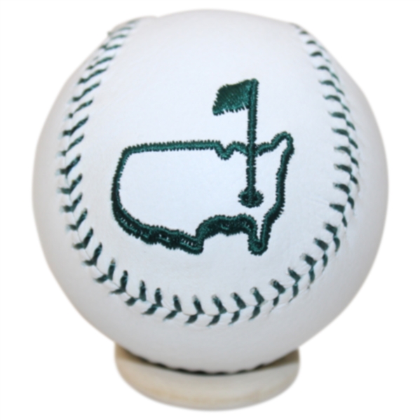 Masters Links Kings White Commemorative Baseball with Green Laces and Embroidered Logo