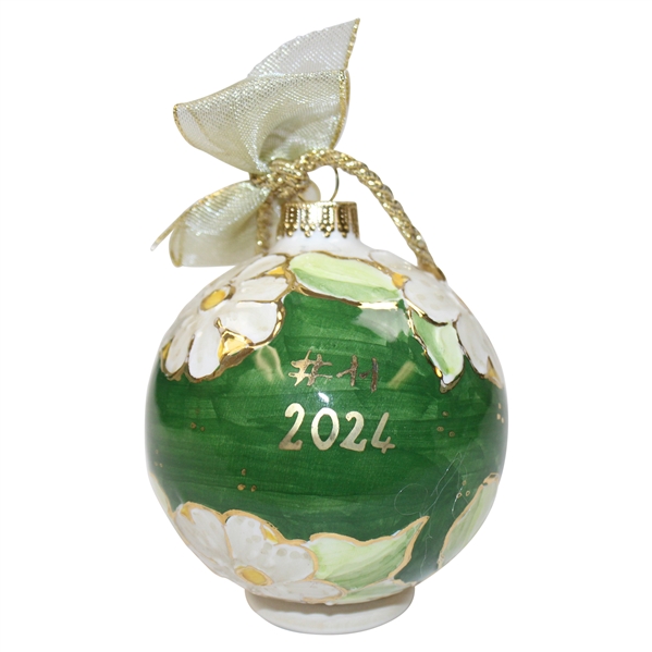 Masters Tournament Ceramic Holiday Ornament Green Dogwood in Box