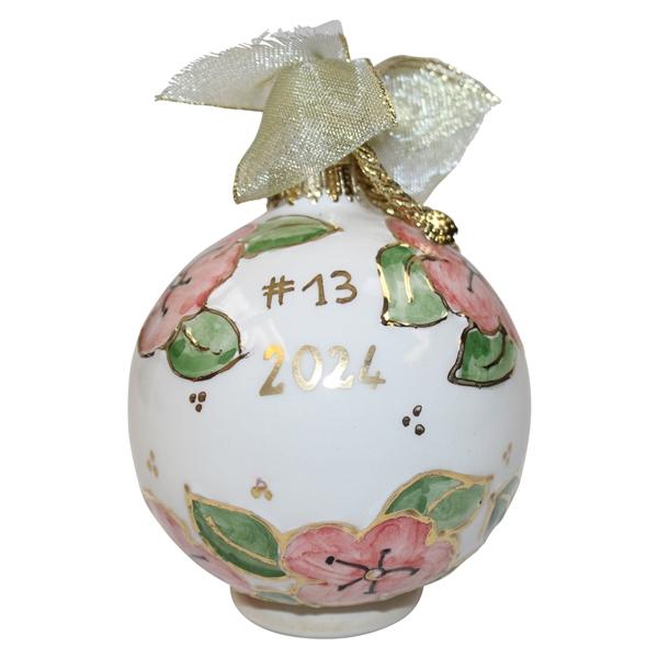 Masters Tournament Ceramic Holiday Ornament White Azalea  in Box