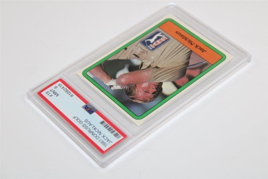 Jack Nicklaus 1981 Donruss Golf Rookie Card #13 PSA Mint 9 #91282419