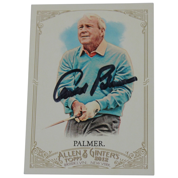Arnold Palmer Signed 2012 Topps Allen and Ginter Golf Card JSA #P57605