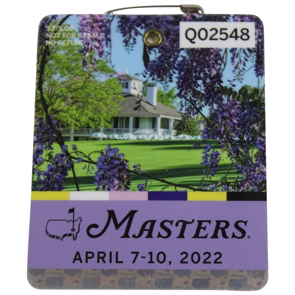 2022 Masters Tournament SERIES Badge #Q02548 - Scottie Scheffler Winner