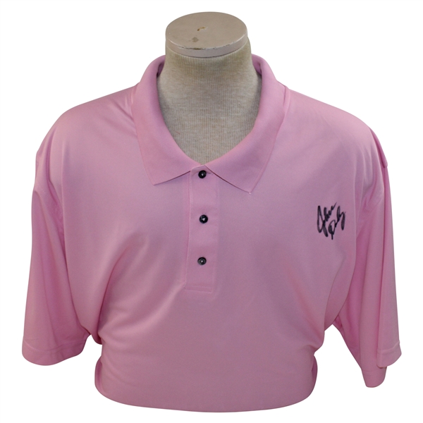 John Daly Signed Personal Pink Polo 3XL Golf Shirt JSA ALOA