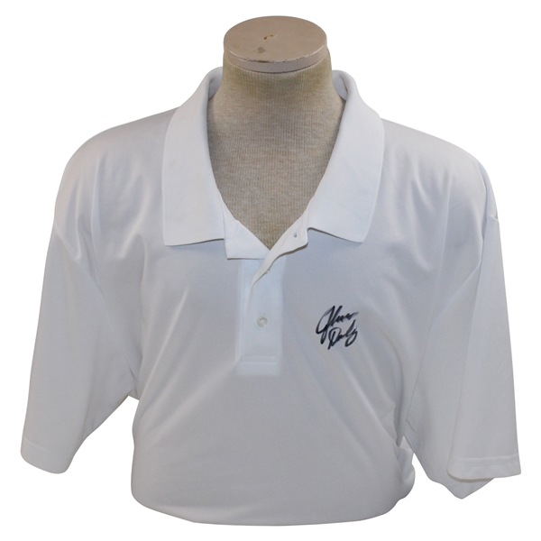 John Daly Signed Personal White Polo 4XL Golf Shirt JSA ALOA