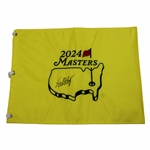 Scottie Scheffler Signed 2024 Masters Tournament Embroidered Flag JSA ALOA