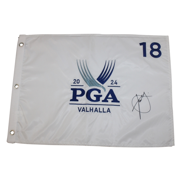 Xander Schauffele Signed 2024 PGA Championship at Valhalla Embroidered Flag JSA ALOA