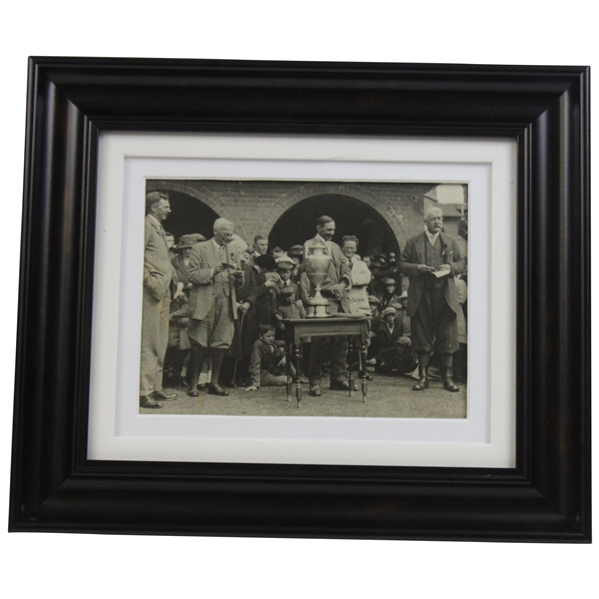 1921 The Amateur at Hoylake Golf Club Jimmy Thompson Trophy Presentation Photo - Framed