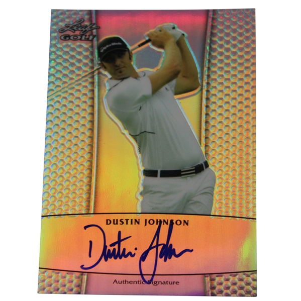 Leaf Golf Authentic Signature Dustin Johnson LTD ED Golf Card #18/50