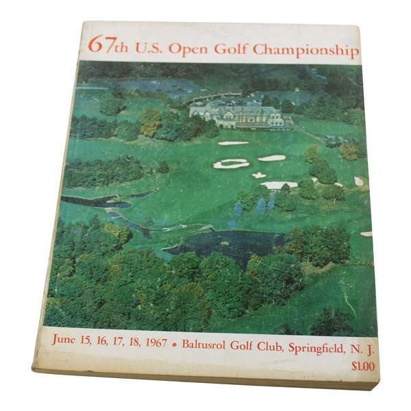 1967 US Open at Baltusrol Golf Club Program - Jack Nicklaus Win