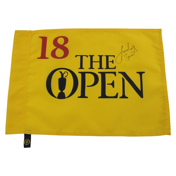 Jordan Speith Signed Undated Open Championship Screen Flag JSA ALOA