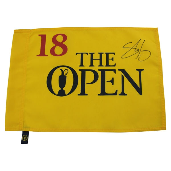 Shane Lowry Signed Undated Open Championship Screen Flag JSA ALOA