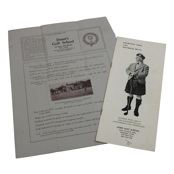 Dunn Golf School Learning Golf with Seymour Dunn Pamphlet & Brochure - J.D.D. Collection