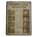 Natural Golf by John Duncan Dunn Book Advertising Card - J.D.D. Collection