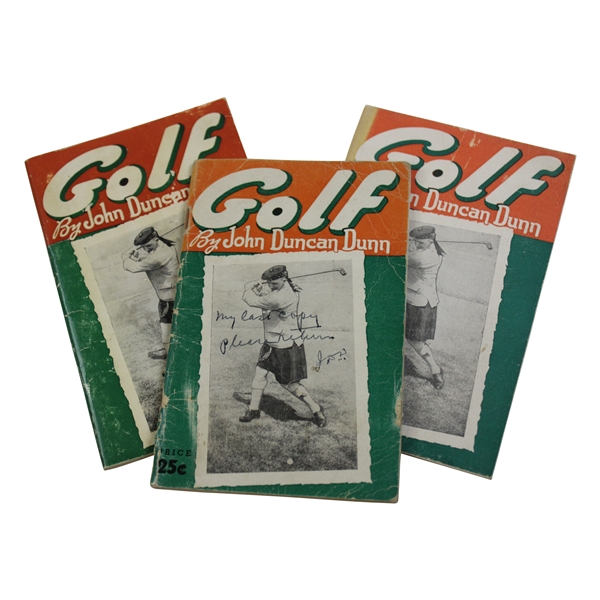 Three (3) 1941 Golf by John Duncan Dunn Booklets Inc. Last Copy - J.D.D. Collection