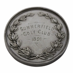 1891 Summerfield Golf Club Silver/White Metal Golf Medal