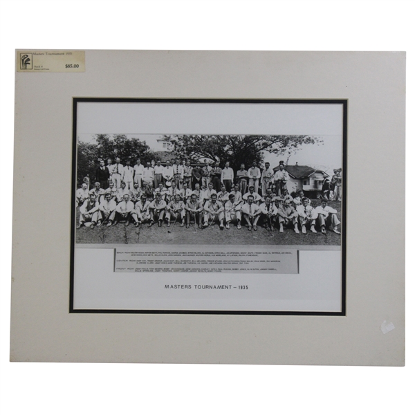 1935 Masters Tournament Field Frank Christian Studios Photo Print - Matted