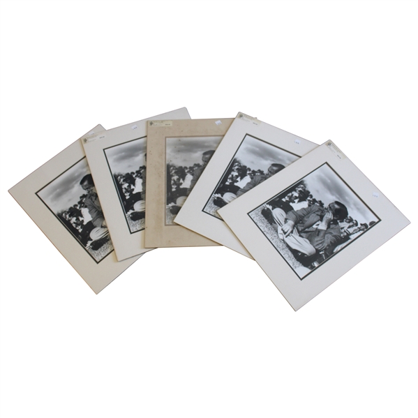 Five (5) Bobby Jones Watching The Masters Frank Christian Studios Photo Prints - Matted