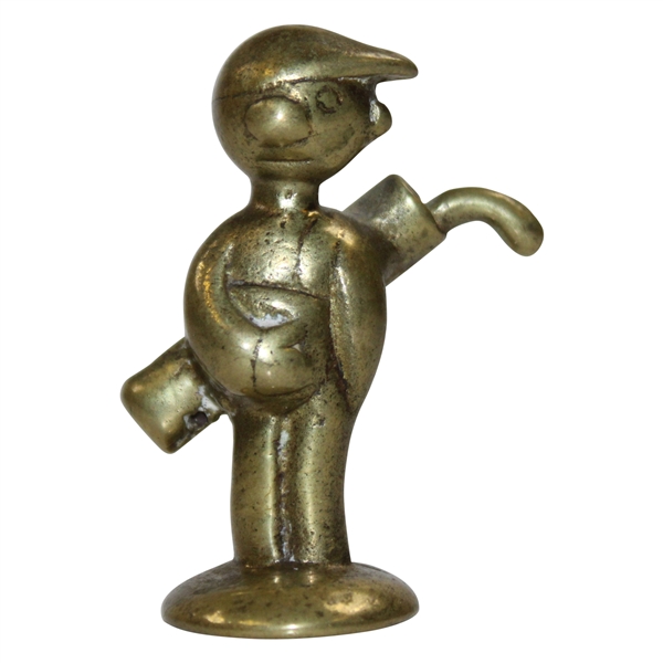 Small Vintage Brass Golfer Boy/Caddy