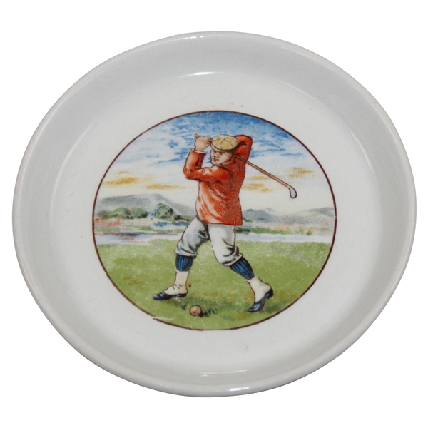 c.1905 Royal Winton Grimwades Red Jacket Golfer Pin Dish