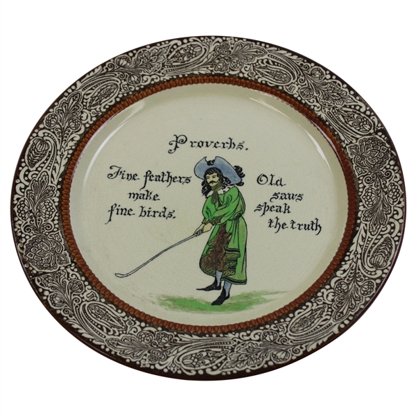 c.1910 Royal Doulton Proverbs Golf Plate 