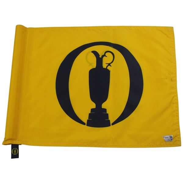 2018 The Open at Carnoustie Course Flown Practice Round Flag w/COA